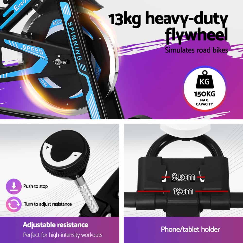 Everfit Belt Drive Spin Bike – Close-up of Flywheel