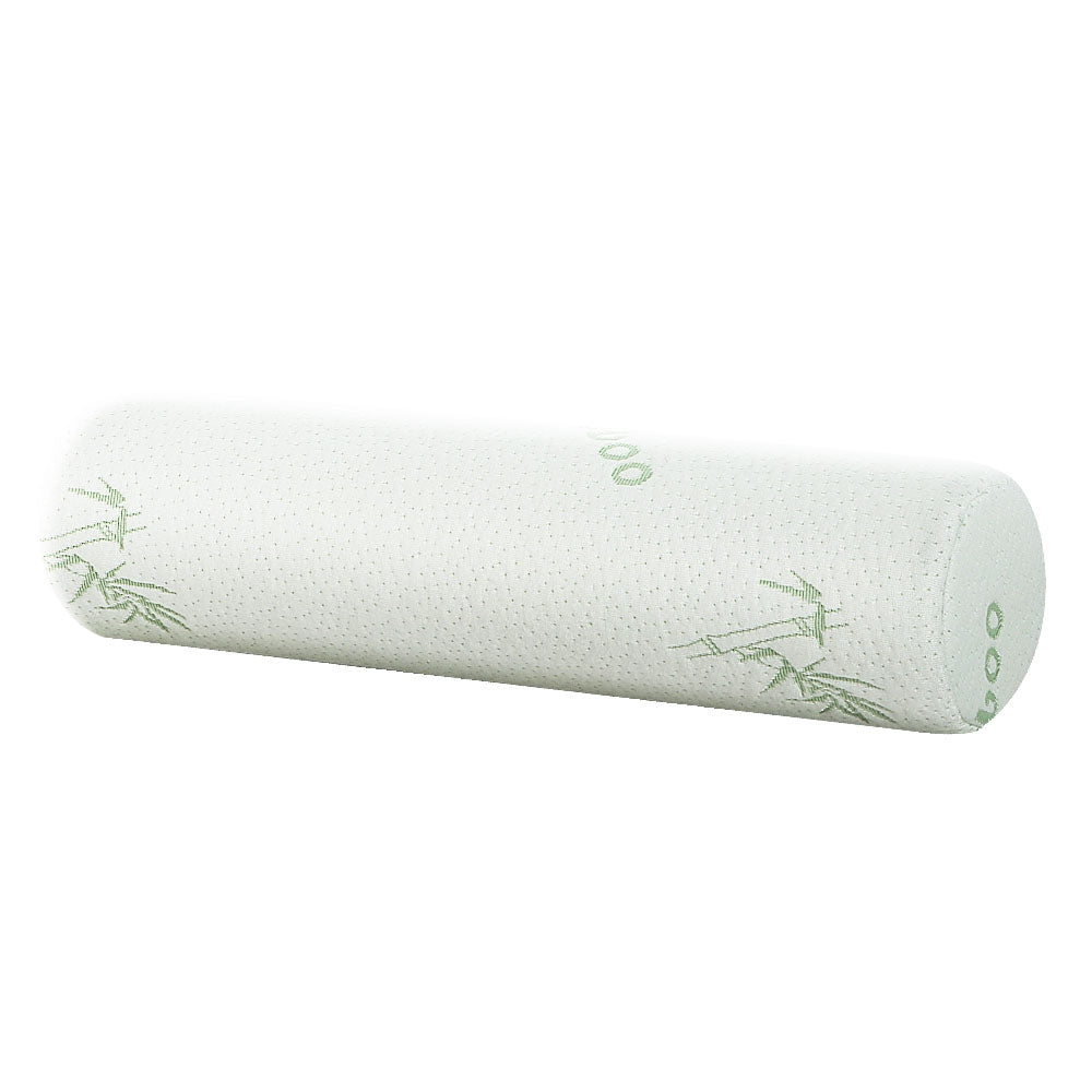 Giselle Memory Foam Neck Roll Pillow – Bamboo Cover | Side Sleeper & Body Support