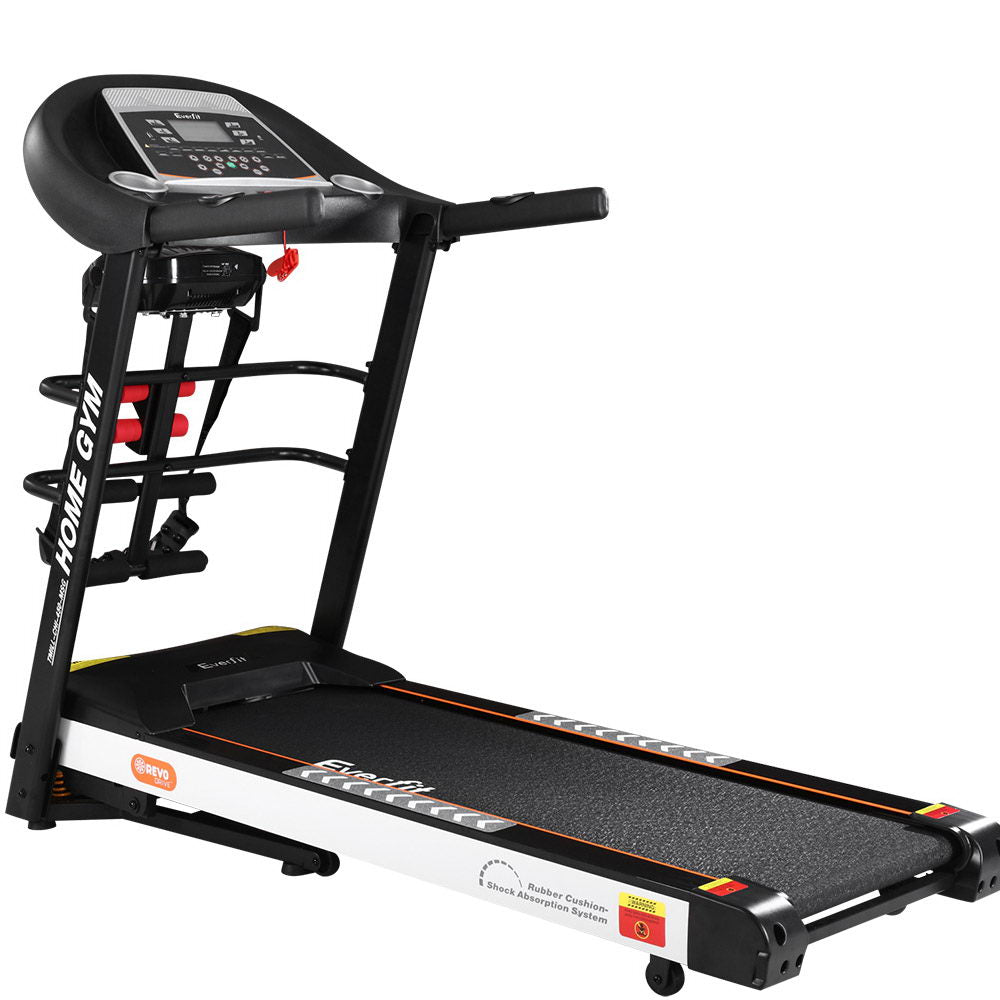 Everfit 3.5HP Electric Treadmill – Foldable Running Machine with Massager, Dumbbells & 15-Level Incline