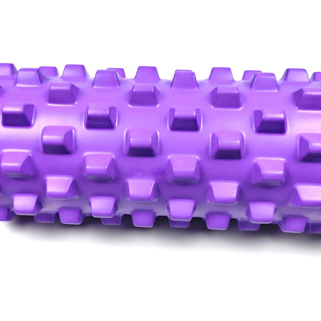 Blue Solid Yoga Foam Roller 45cm β Colorful Wolf Tooth Design for Muscle Recovery & Relaxation