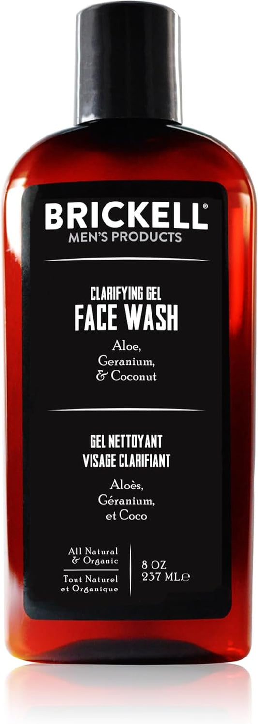 Brickell Clarifying Gel Face Wash for Men