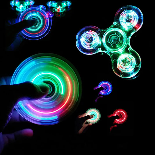 Glow in the dark fidget spinners