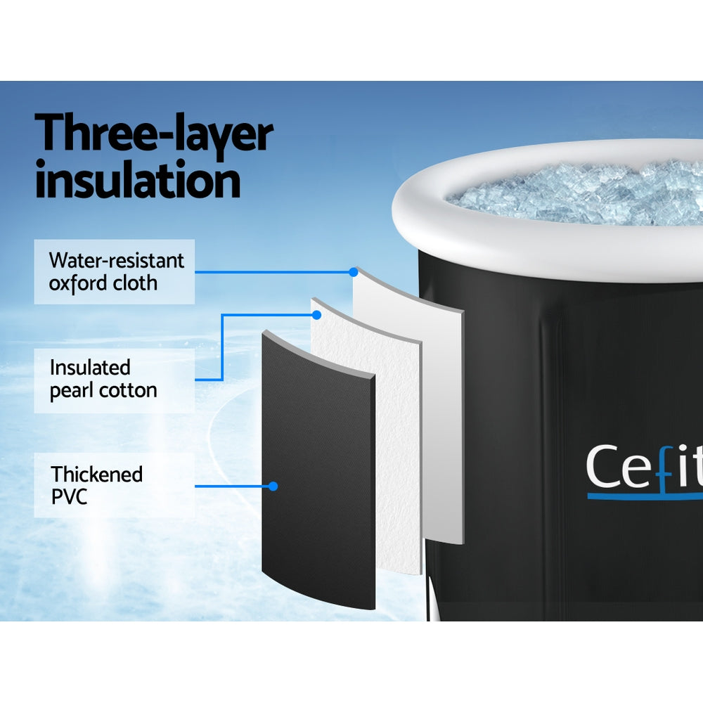 Triple-Layer Insulated Weisshorn Ice Bath Setup