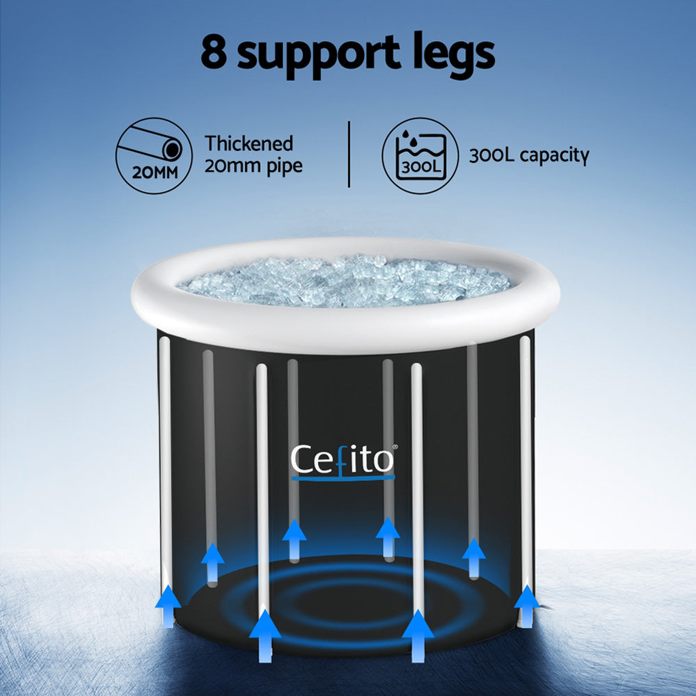 Weisshorn 300L Portable Ice Bath – Inflatable Recovery Tub with Cover & Pump