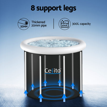 Weisshorn 300L Portable Ice Bath – Inflatable Recovery Tub with Cover & Pump