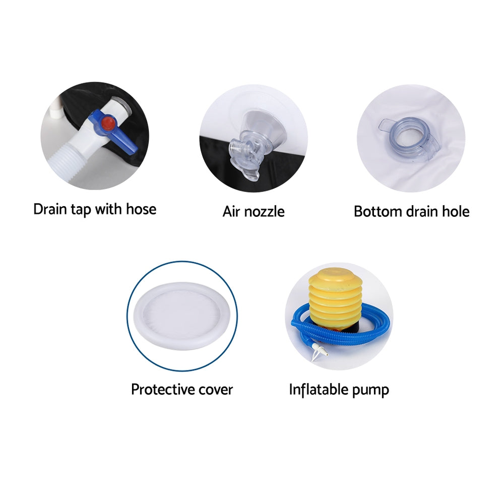 Weisshorn Ice Bath with Drainage Tap and Repair Kit