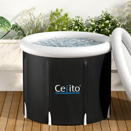 Inflatable Ice Bath Tub with Cover – Weisshorn 300L Black