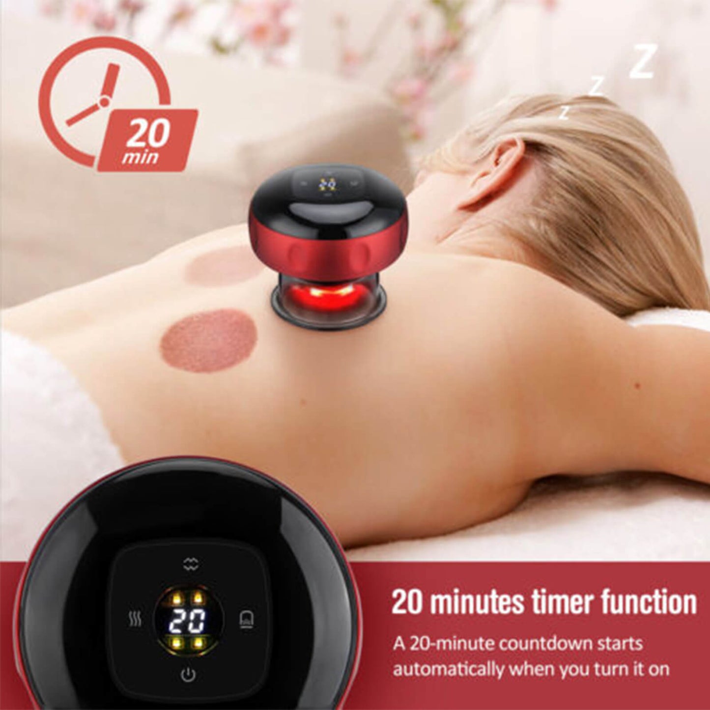 Red Electric Scraping & Slimming Massager in Hand – Portable Size