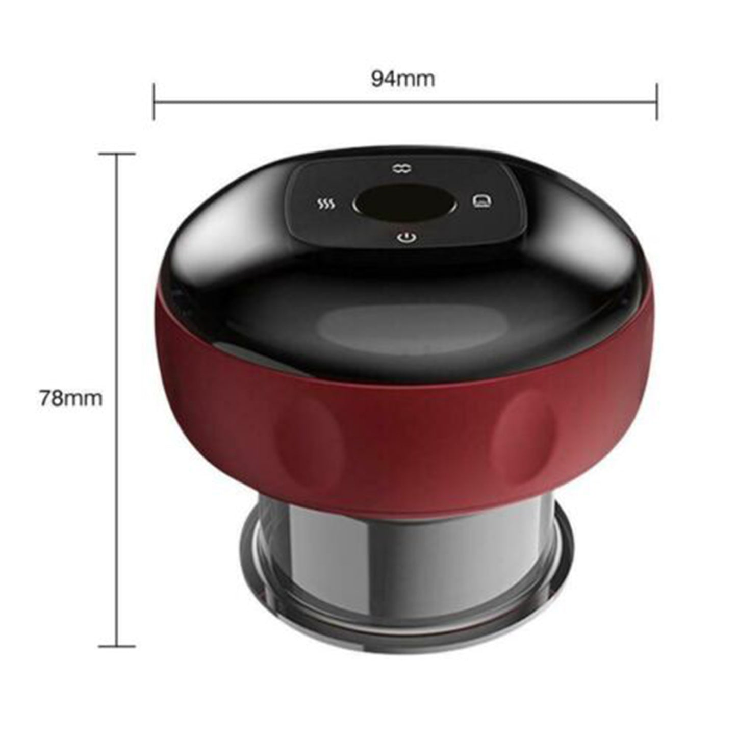Smart Electric Cupping Therapy Massager – 12-Level Red Light Slimming & Pain Relief Device (Red)
