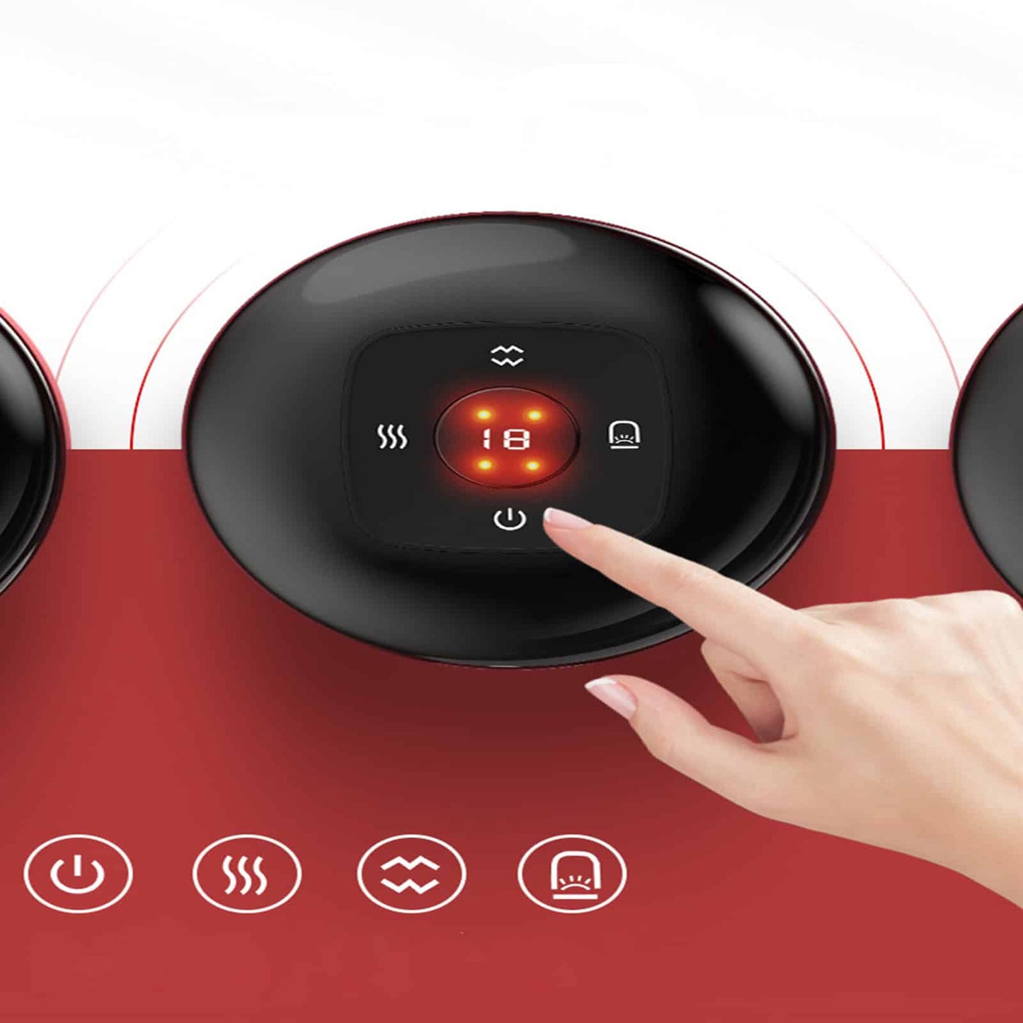 Smart Electric Cupping Therapy Massager – 12-Level Red Light Slimming & Pain Relief Device (Red)